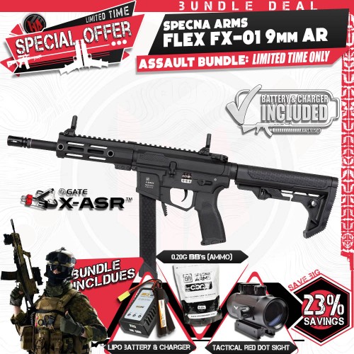 Assault Bundle: FLEX FX01 (Gate X-ASR) (BK), SAVE BIG with our ASSAULT BUNDLE DEALS